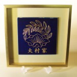 家紋入り陶器プレート額装タイプ