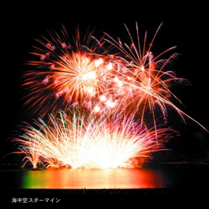 写真陶板制作例～柏崎海上花火海中空スターマイン