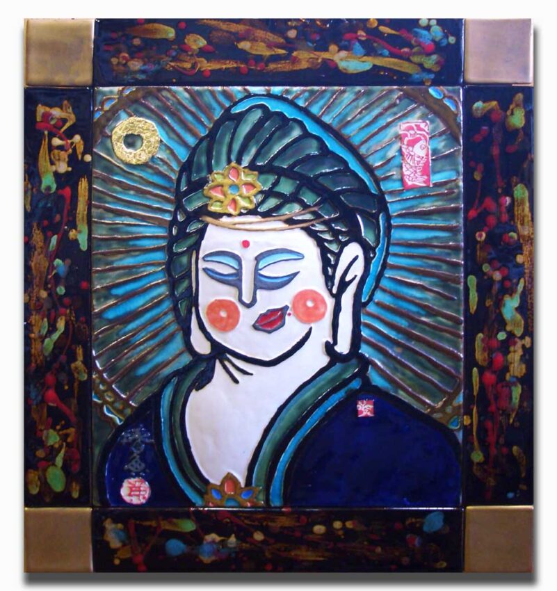 椿魚の観音様陶板 | 陶板アート 川田美術陶板