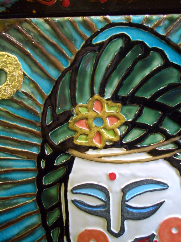 椿魚の観音様陶板 | 陶板アート 川田美術陶板